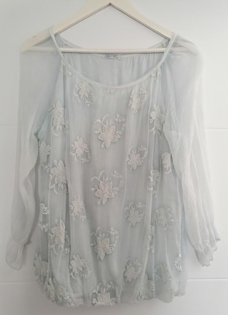 Blouse Anna Catharina,maat TU, Kleding | Dames, Maat 38/40 (M), Blauw, Ophalen of Verzenden, Zo goed als nieuw