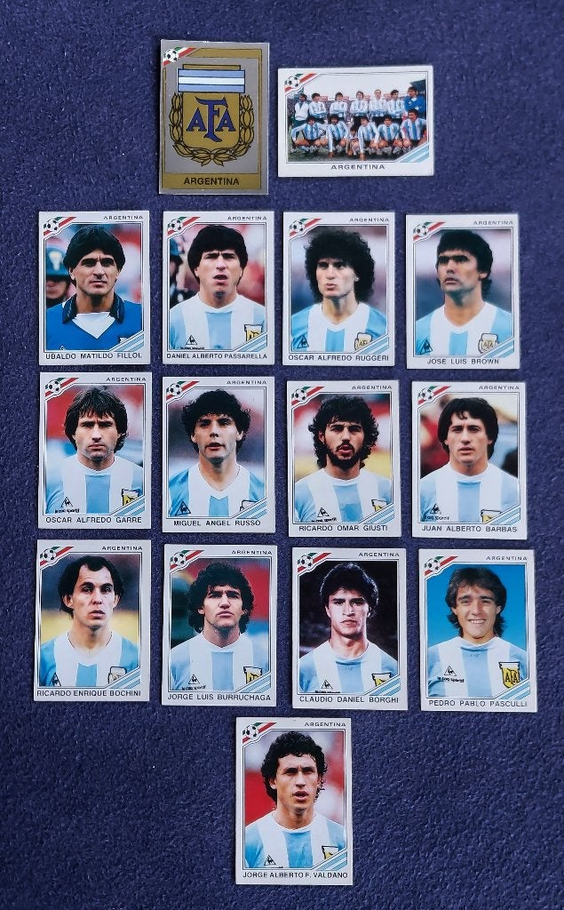 15 versch. Panini stickers voetbal ' WK 1986 - Argentinië ', Ophalen of Verzenden, Nieuw, Meerdere stickers