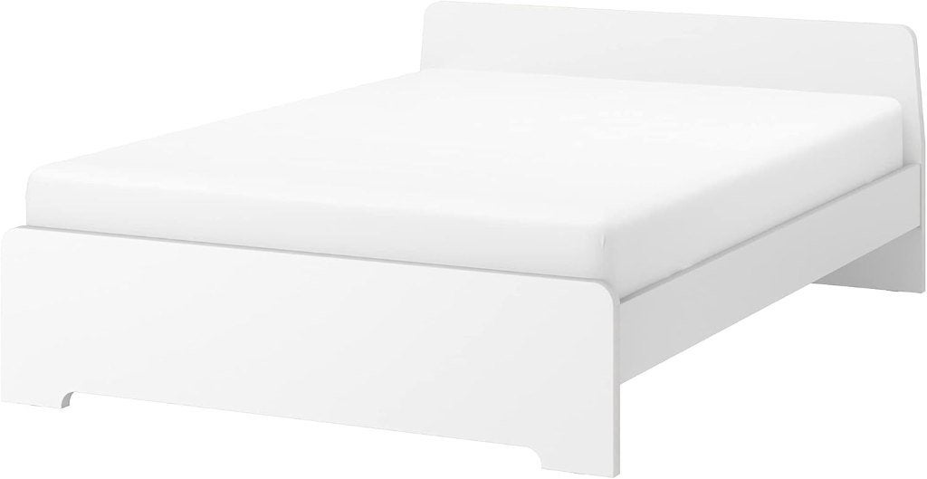 Bed IKEA ASKVOLL wit 160x200, Huis en Inrichting, Ophalen, Gebruikt, Wit, Tweepersoons