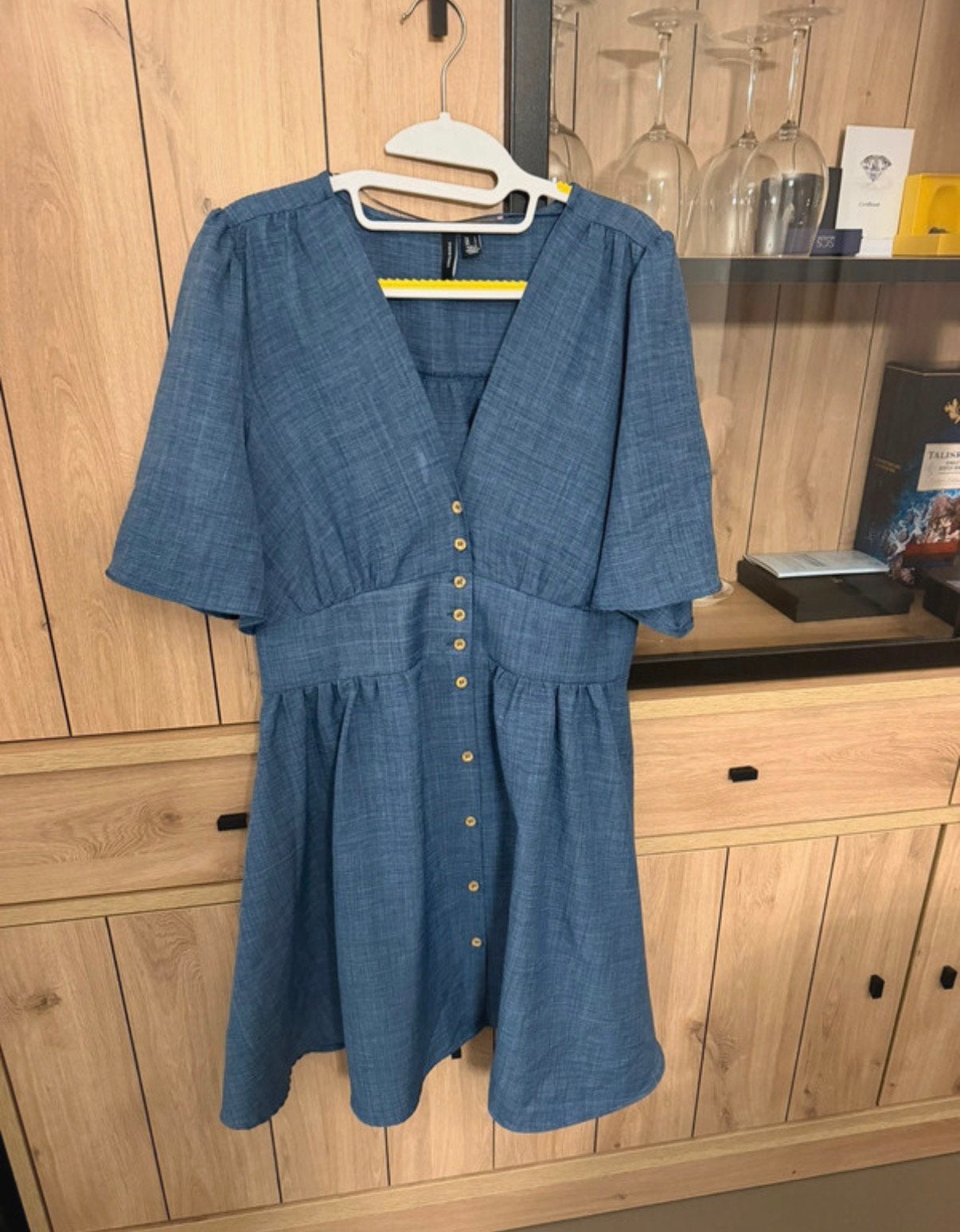 Vero Moda Jurk Blauw Maat L – Knoopjes, Kleding | Dames, Blauw, Maat 42/44 (L), Ophalen of Verzenden, Gedragen