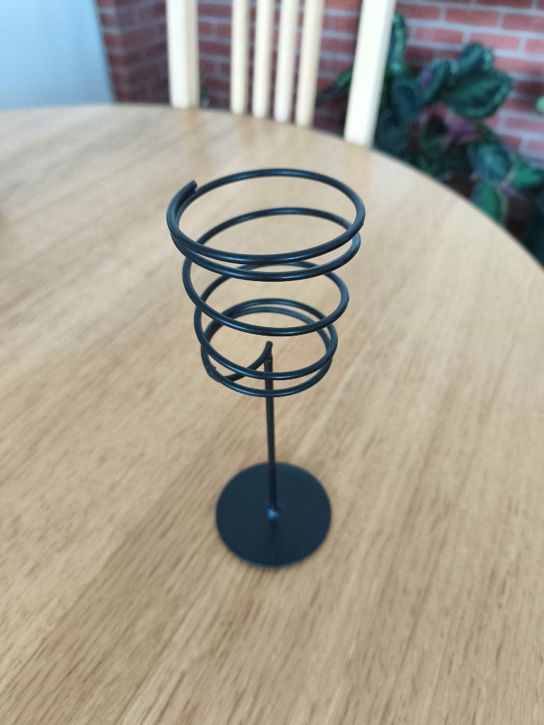 Bougeoir en métal noir, Comme neuf, Enlèvement, Métal, 20 cm