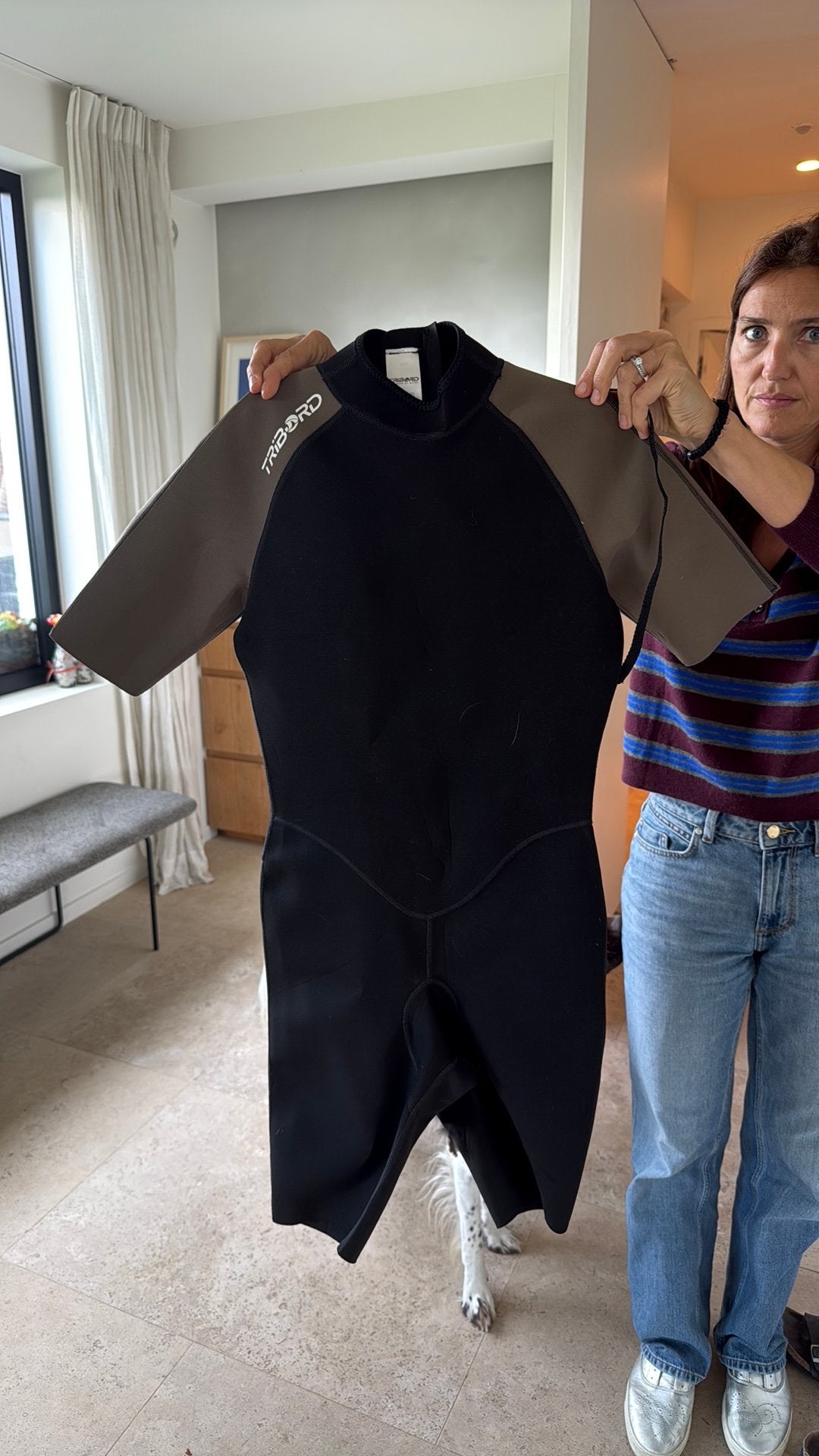 Wetsuit Tribord medium cm 92/95 GRATIS, Ophalen, Zo goed als nieuw, Wetsuit