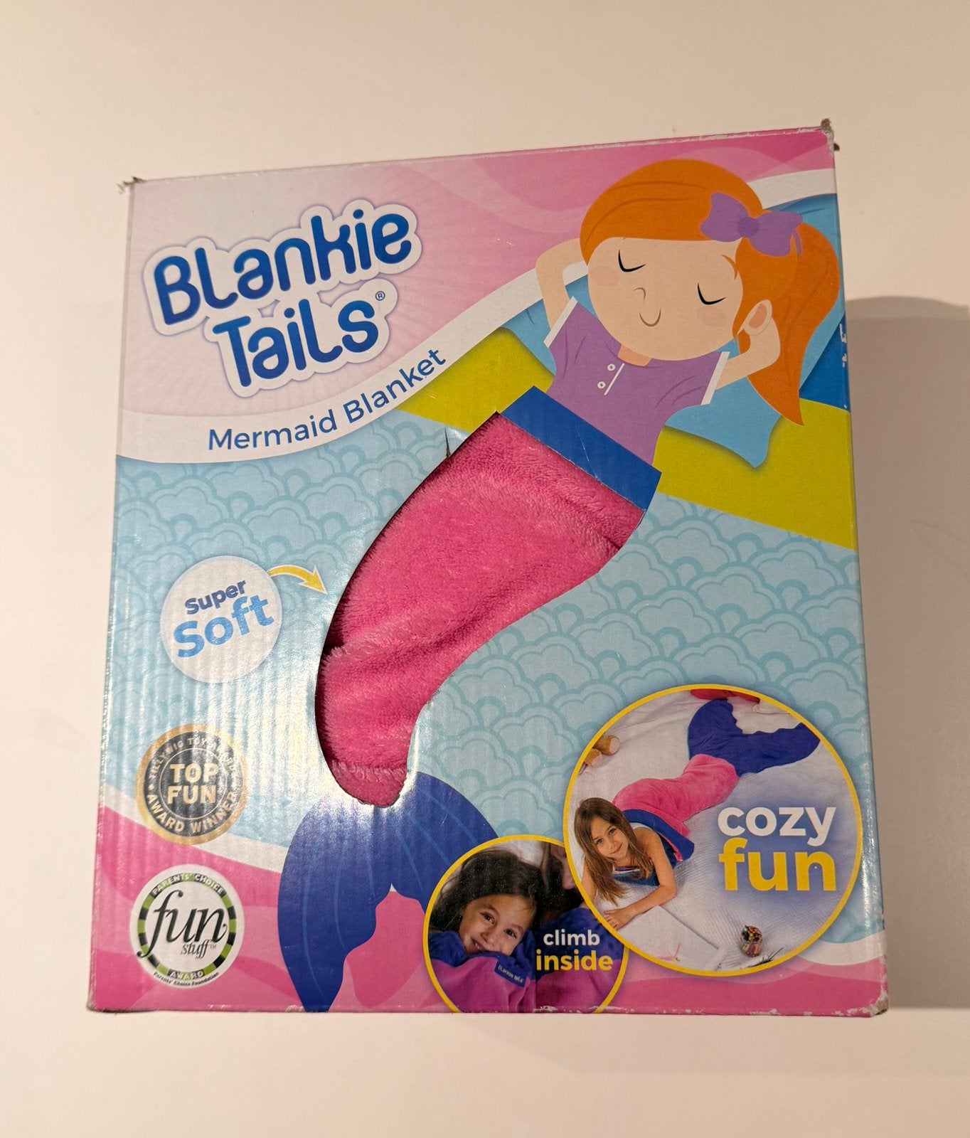Zeemeerminstaart deken Blankie Tail, Kinderen en Baby's, Zo goed als nieuw, Roze, Deken, Overige merken