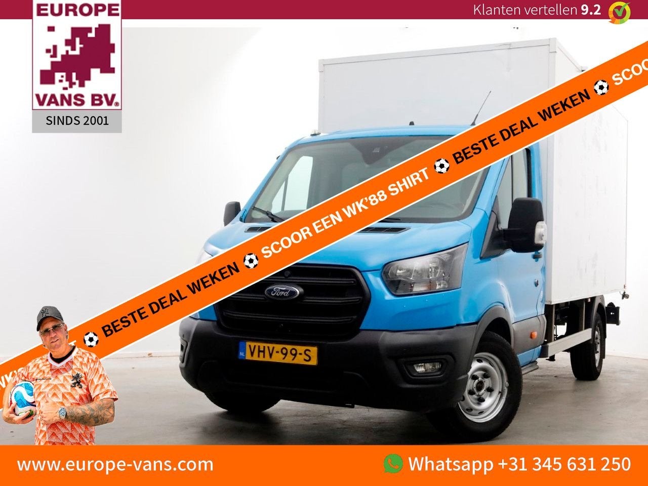 Ford Transit 350 2.0 TDCI 130pk E6 Bakwagen met achterdeuren, Auto's, Ford, Onderhoudsboekje, Te koop, 211 g/km