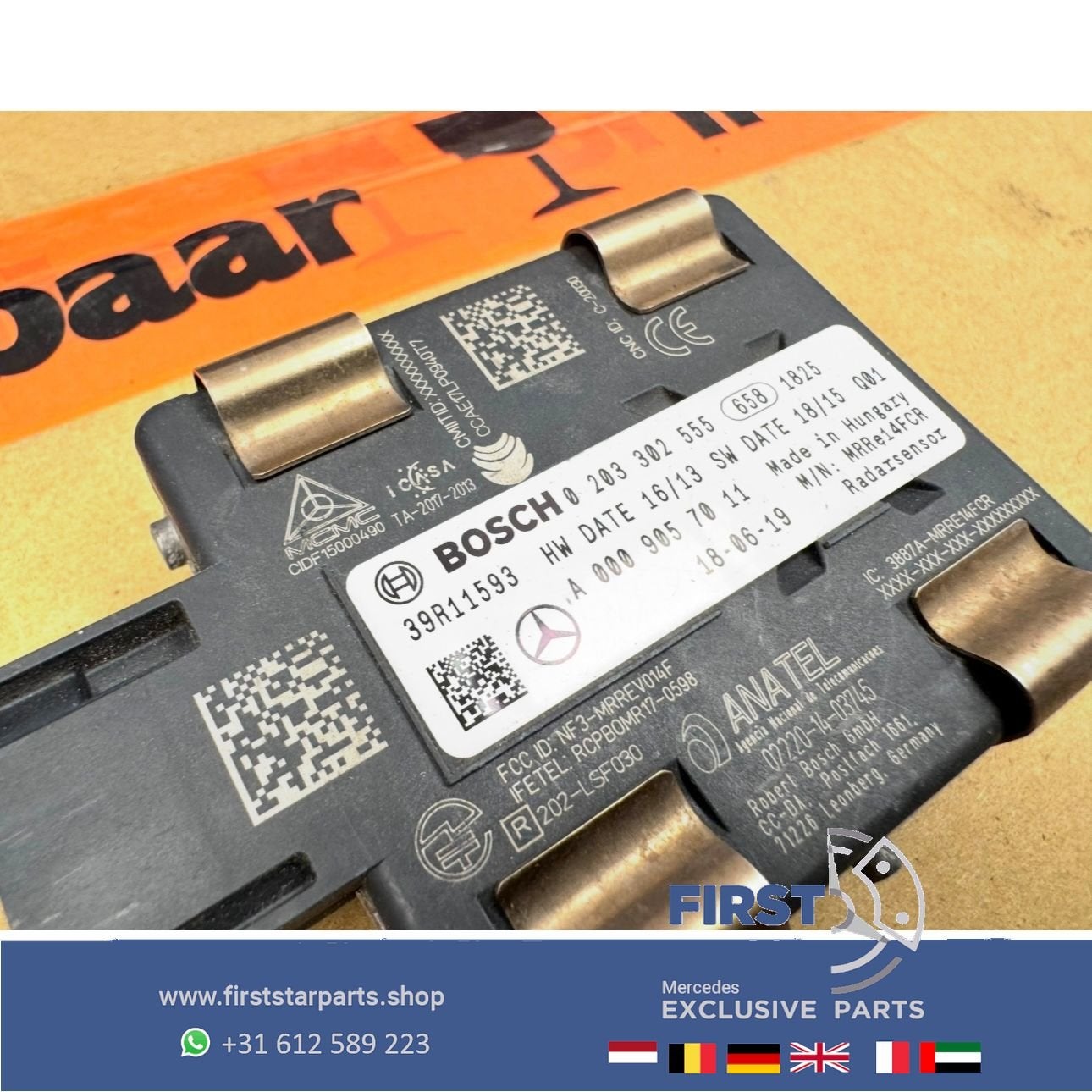 W177 C118 H247 X247 W247 afstand radar sensor A0009057011 Me, Utilisé, -, -, Enlèvement ou Envoi