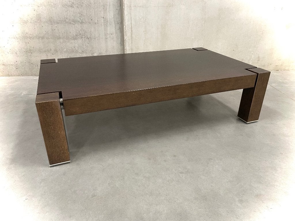 Salontafel in fineer eik / z.g.staat, Huis en Inrichting, Ophalen, Gebruikt, Eikenhout