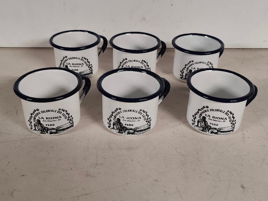 Lot van 6 tasjes in emaille - La Riona Paris, Ophalen of Verzenden, Zo goed als nieuw