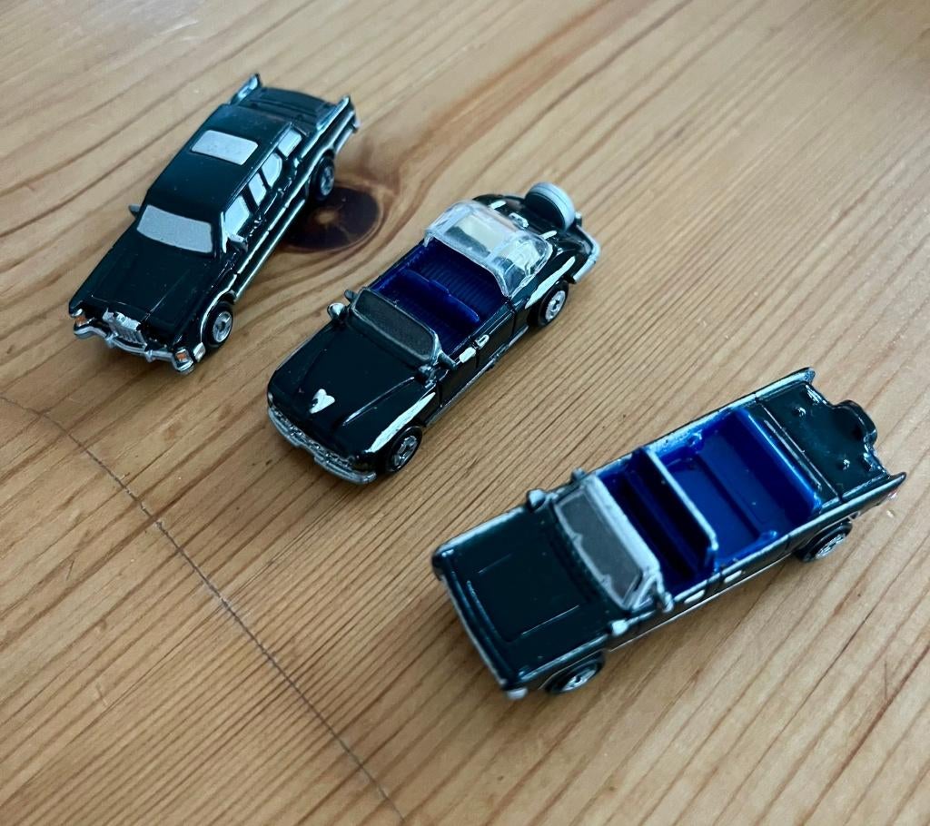 Vintage Micro Machines 3-delige set limousines van Galoob, Enlèvement ou Envoi, Utilisé