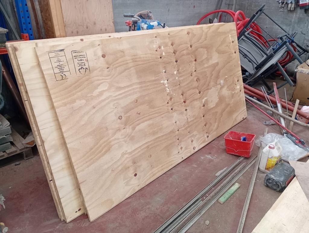Constructieplaten 7 stuks 244x122 (GERESERVEERD), Doe-het-zelf en Bouw, Ophalen, Nieuw, Hout, Minder dan 20 mm