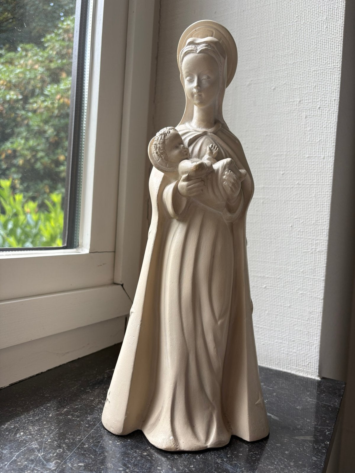 Prachtig antiek gipsen Mariabeeld vintage jaren ‘20/‘30, Antiquités & Art, Antiquités | Objets religieux, Enlèvement