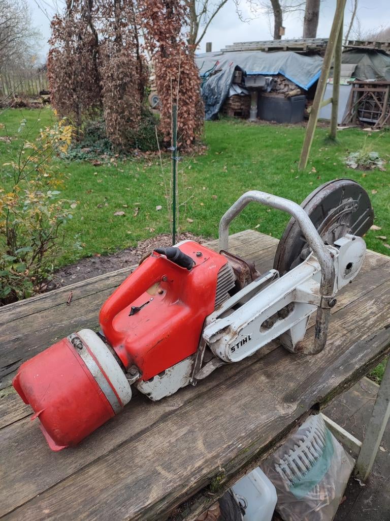 STIHL vintage 60's - découpeuse disqueuse TS 08 + FS 08, Enlèvement, Utilisé, 1000 watts ou plus, Autres types