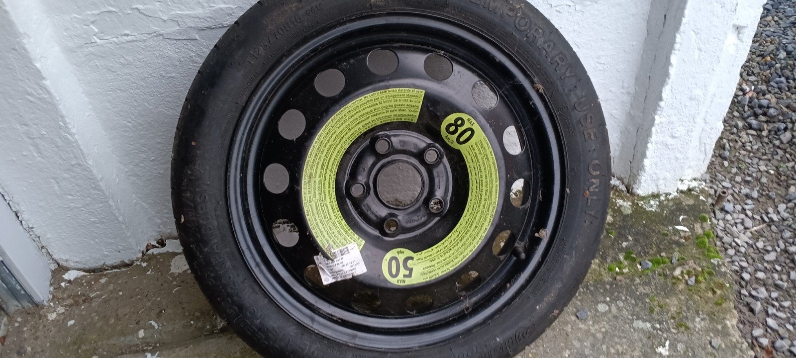 winterbanden vw touran met velgen en reservewiel, Auto-onderdelen, Ophalen, Gebruikt, Volkswagen