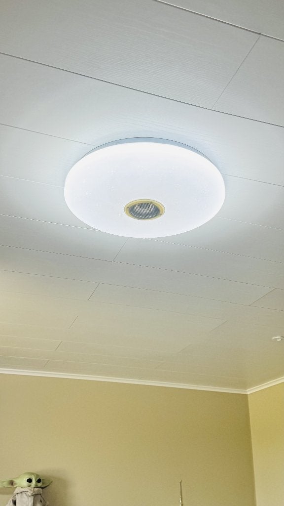 Varin LED-RGB Plafondlamp met Bluetooth speaker, Ophalen, Kunststof, Gebruikt, Modern