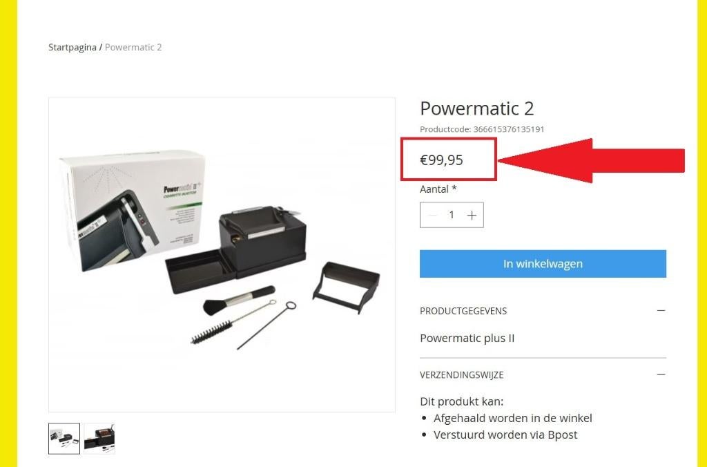 Sigarettenmachine Powermatic 2, Enlèvement, Utilisé, Autres types