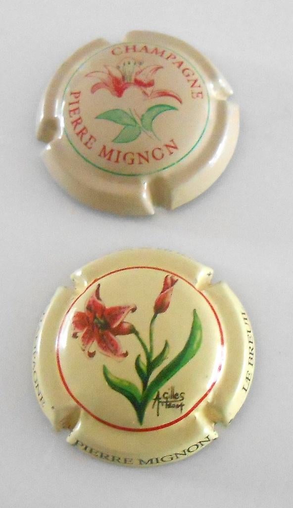 2 champagne capsules - Pierre Mignon, Verzamelen, Complete verzamelingen en Collecties, Ophalen of Verzenden