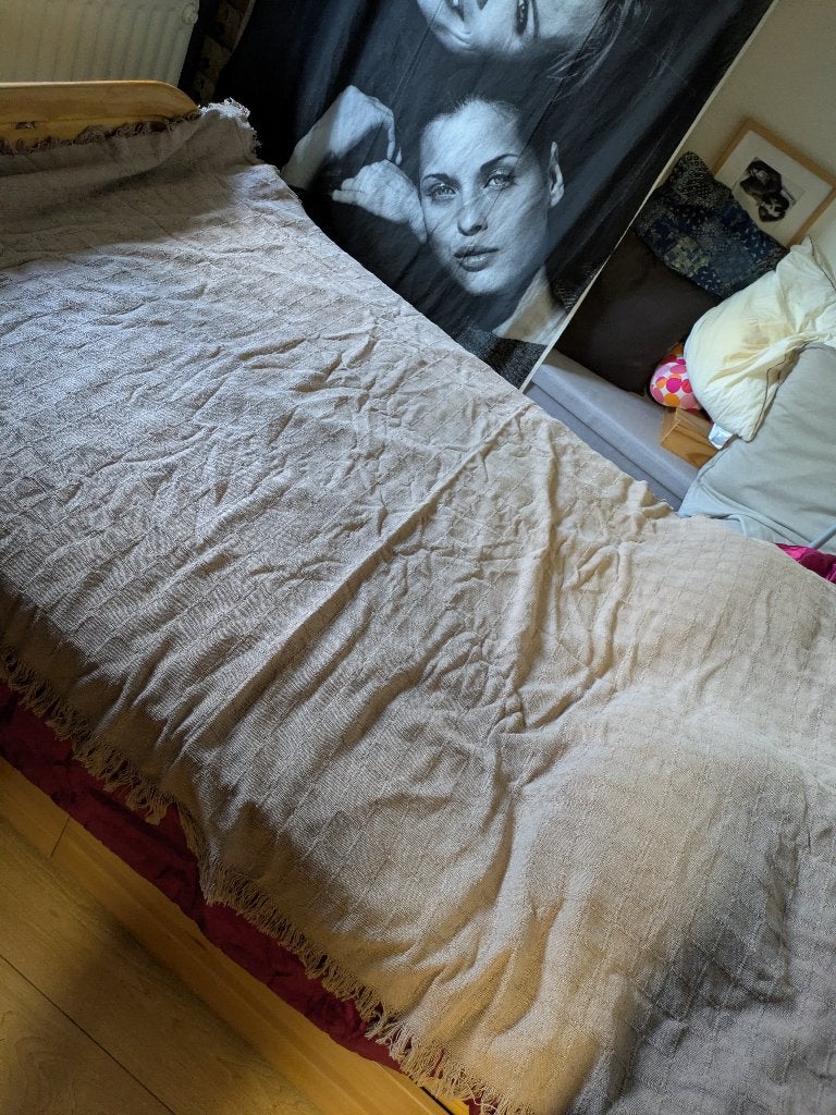Lot de couvre fauteuil ou lit beige, Maison & Meubles, Chambre à coucher | Linge de lit, Respirant, Beige, Comme neuf, Enlèvement