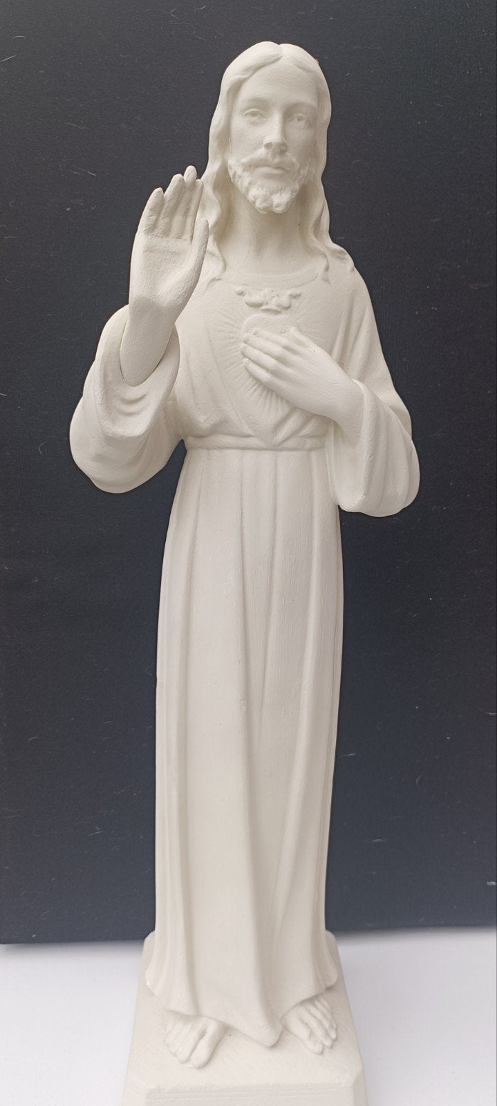 Statue religieuse signée Jésus Christ, Antiquités & Art, Enlèvement ou Envoi