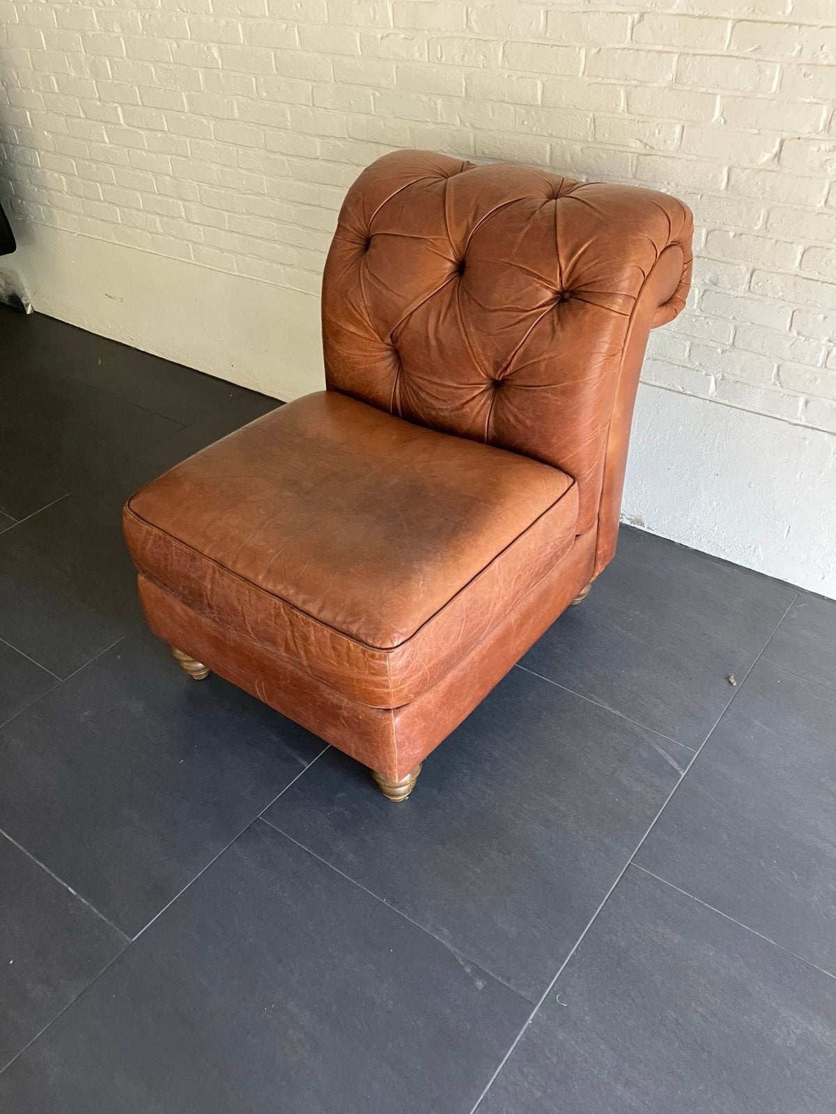 Leder fauteuil, Ophalen, Gebruikt