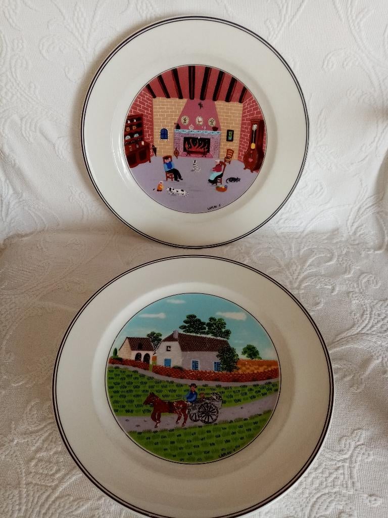 Deux assiettes céramique Villeroy Boch /Laplau, Enlèvement ou Envoi