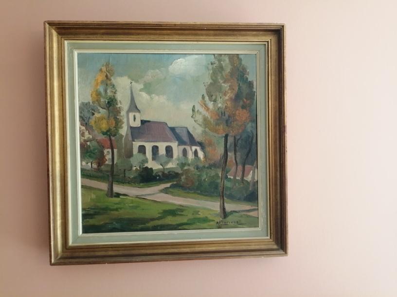 Kerk ( A. Marivoet) H.53cm---Br.53cm, Antiek en Kunst, Ophalen of Verzenden