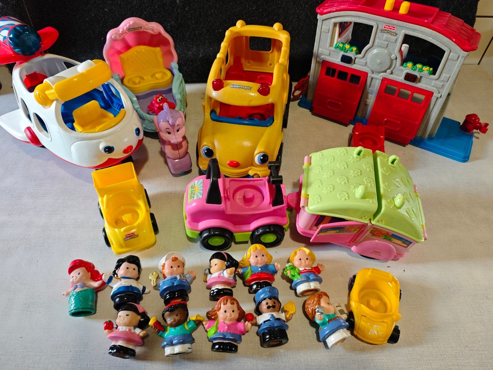 Little People vliegtuig bus brandweer Ariel, Kinderen en Baby's, Ophalen of Verzenden, Met licht