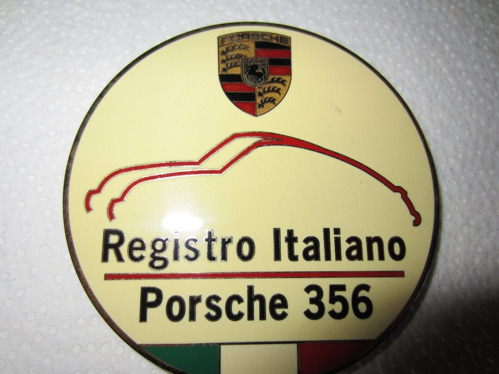 Badge émaillé Porsche 356 Registro italiano., Verzamelen, Ophalen, Nieuw, Auto's