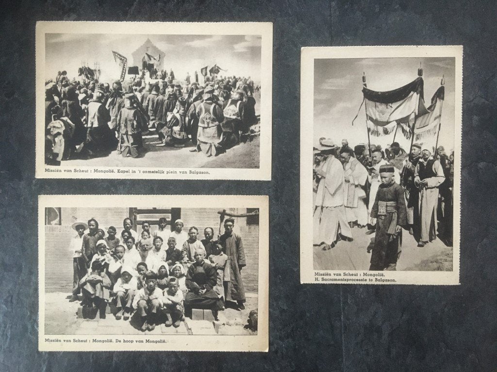 3 postkaarten Missiën Scheut - Mongolië - Balgason, Verzamelen, Postkaarten | Buitenland, Ophalen of Verzenden