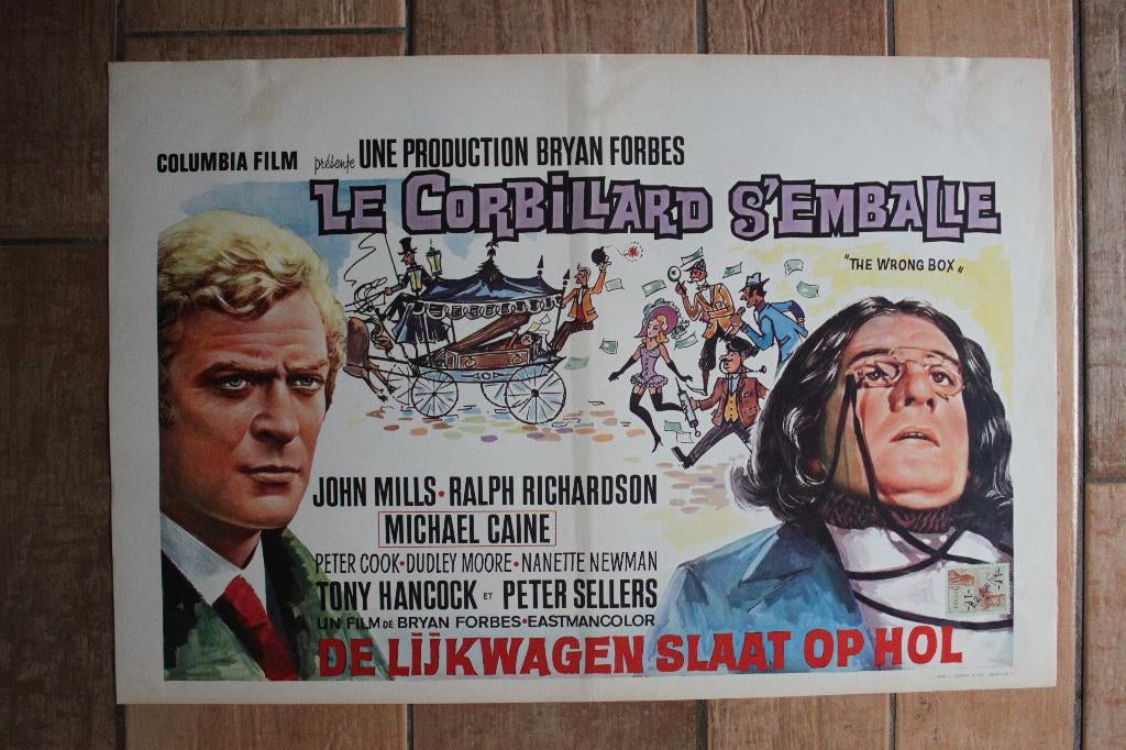 filmaffiche Michael Caine The Wrong Box filmposter, Collections, Posters & Affiches, Comme neuf, Cinéma et TV, A1 jusqu'à A3, Rectangulaire horizontal