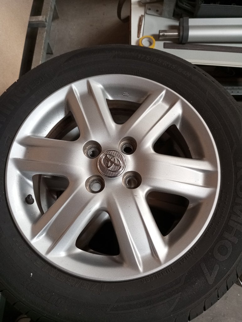 Jantes en alliage Toyota avec pneus 175 65 R15, Enlèvement ou Envoi, Pneu(s)