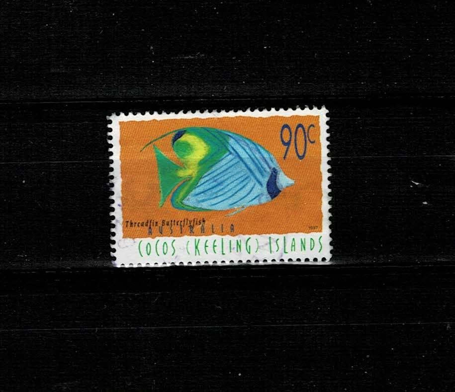 OCÉANIE ILES COCOS KEELING - POISSON - 1 TIMBRE OBLITERE, Timbres & Monnaies, Timbres | Océanie, Enlèvement, Affranchi