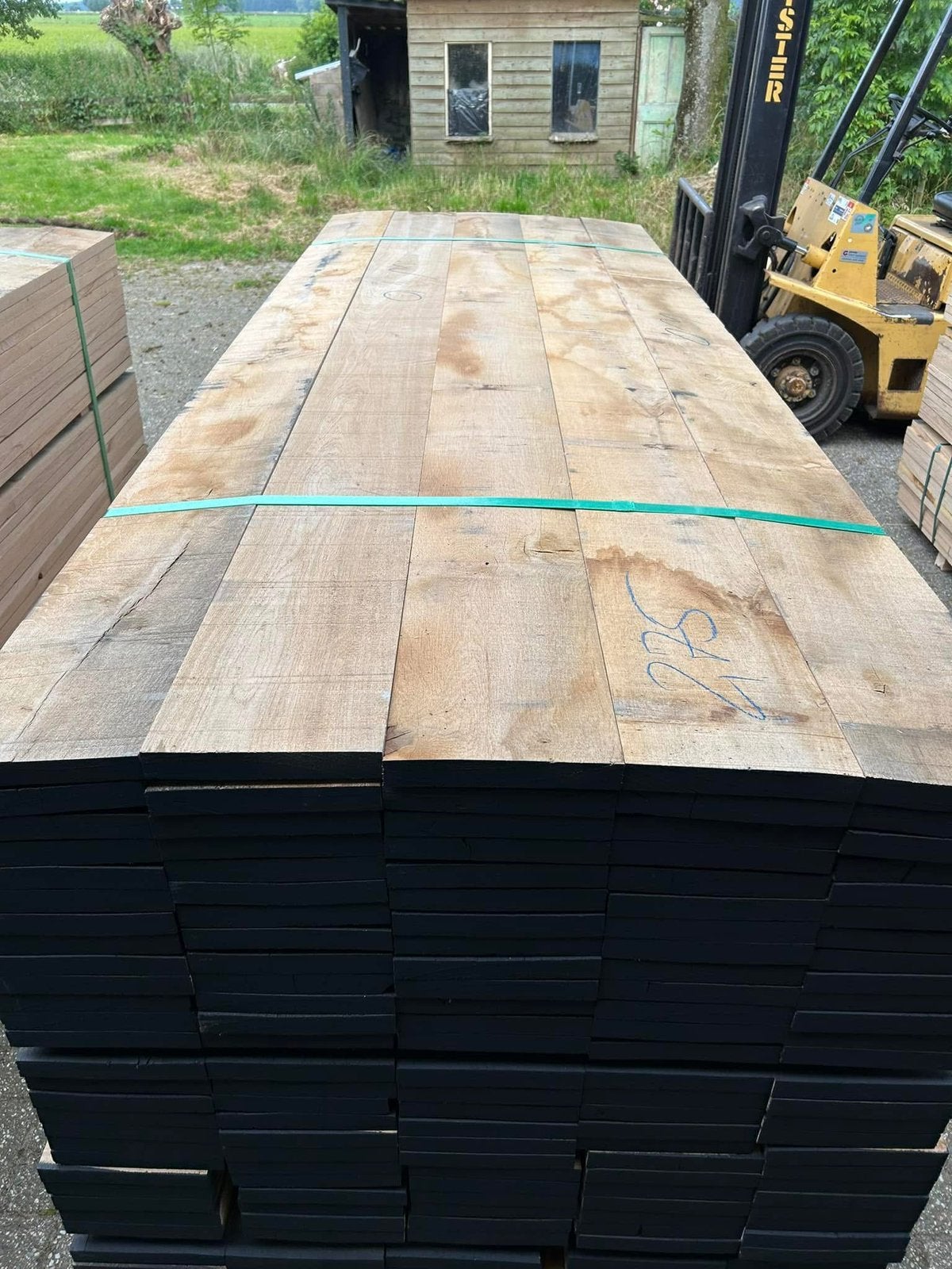 Eiken planken. 36 mm dikte. 245/305/370 cm lengte, Ophalen of Verzenden, Zo goed als nieuw