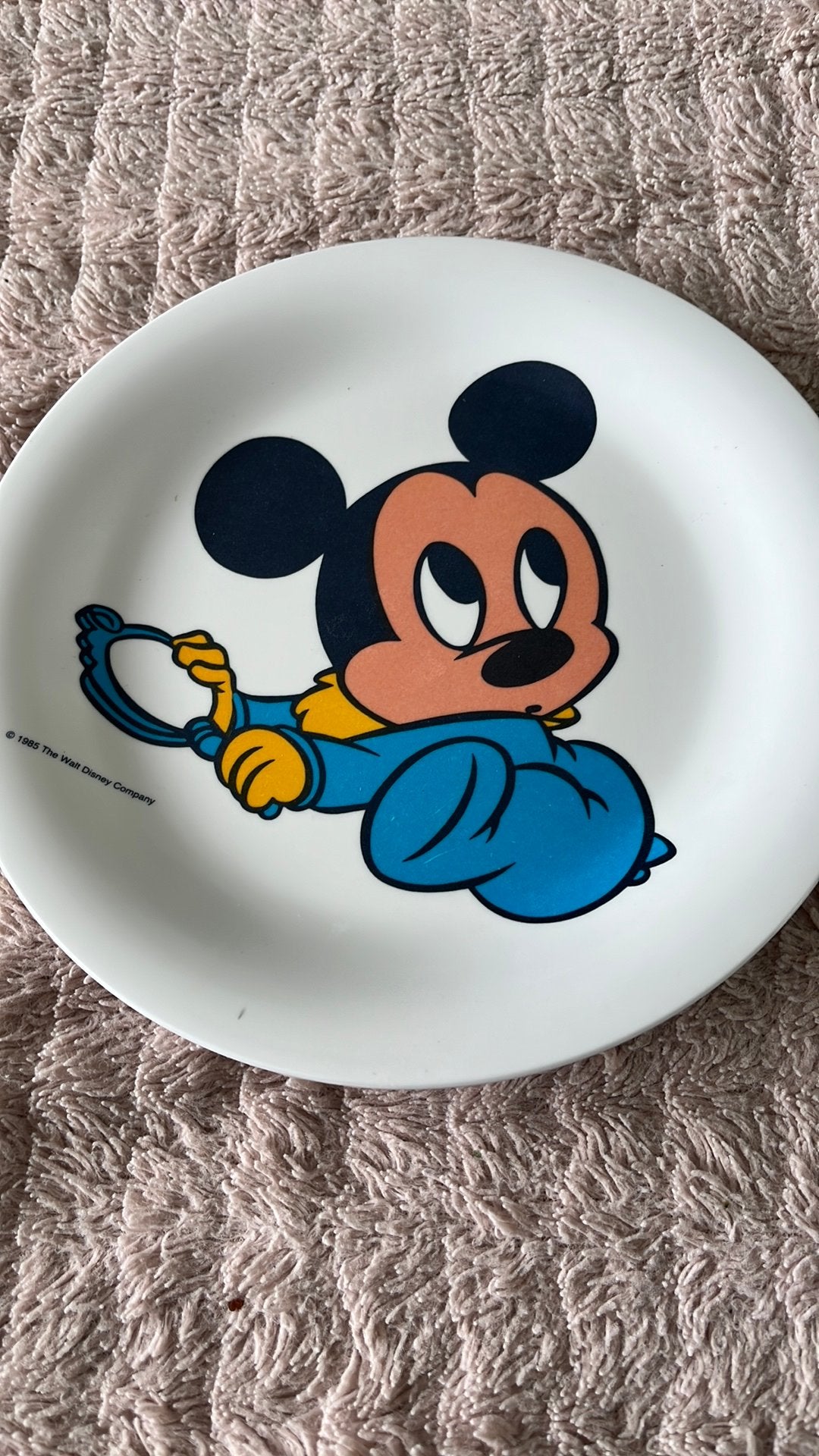 NIEUWSTAAT Vintage Disney Melamine Bordje R2S Monza (1985), Ophalen, Zo goed als nieuw