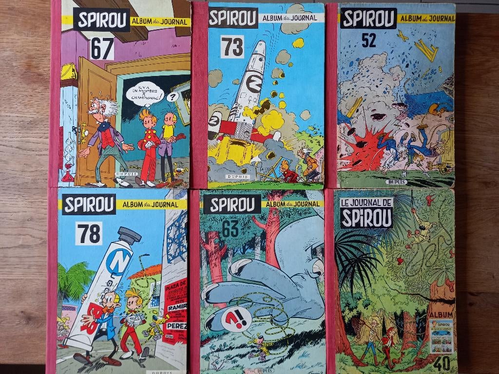 13 reliures SPIROU restaurées avec toile 12€/p, Enlèvement ou Envoi, Utilisé