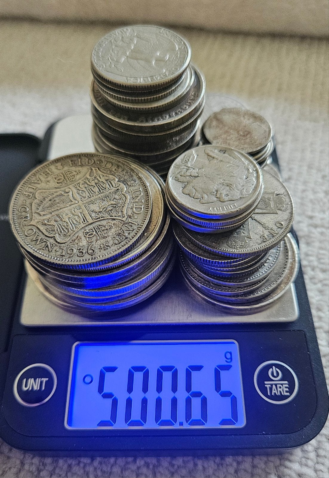 énorme lot de 500 grammes de pièces de monnaie en argent, Enlèvement ou Envoi