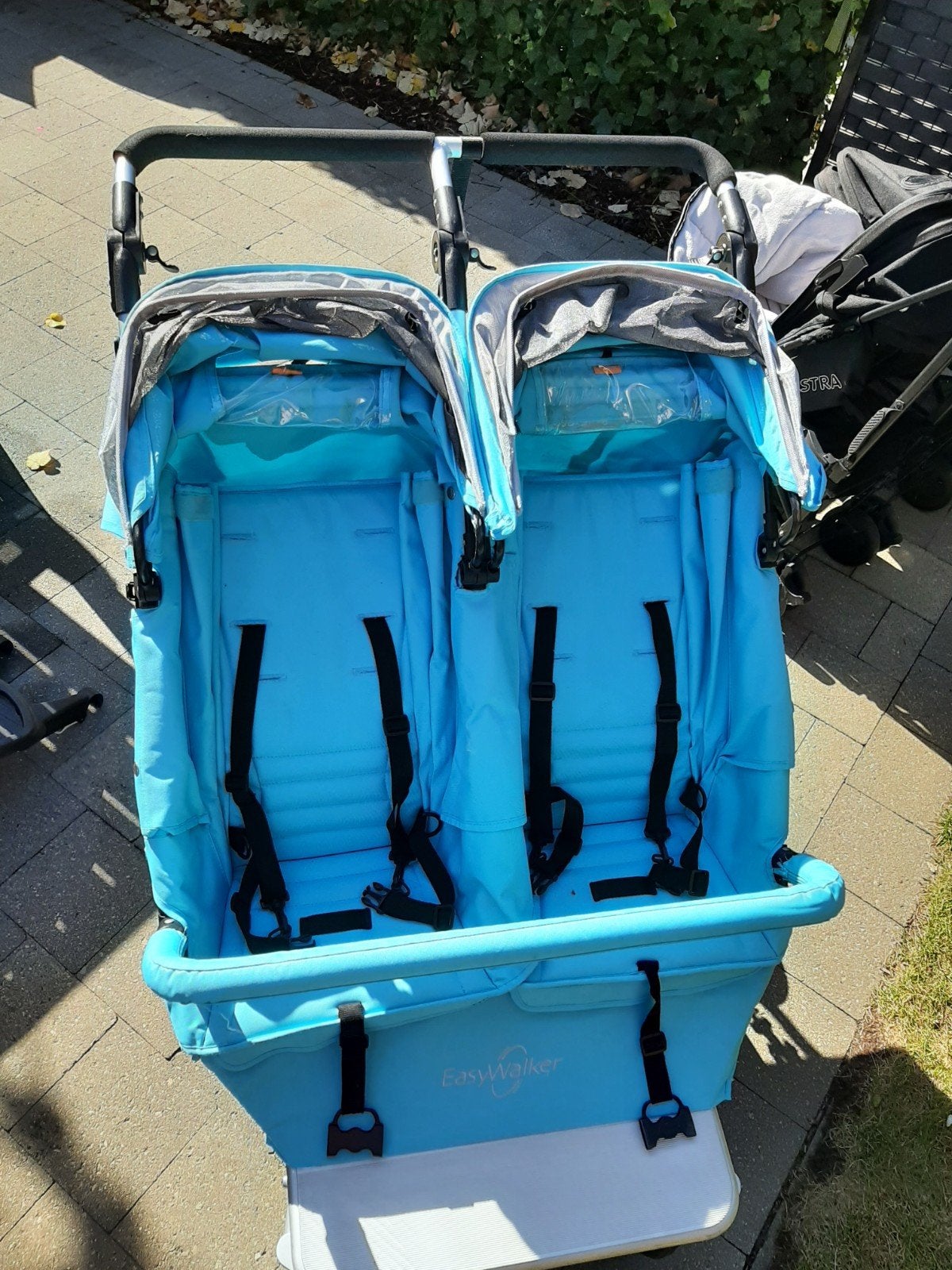Dubbele buggy,  tweeling buggy Easywalker met regenhoes, Kinderen en Baby's, Ophalen
