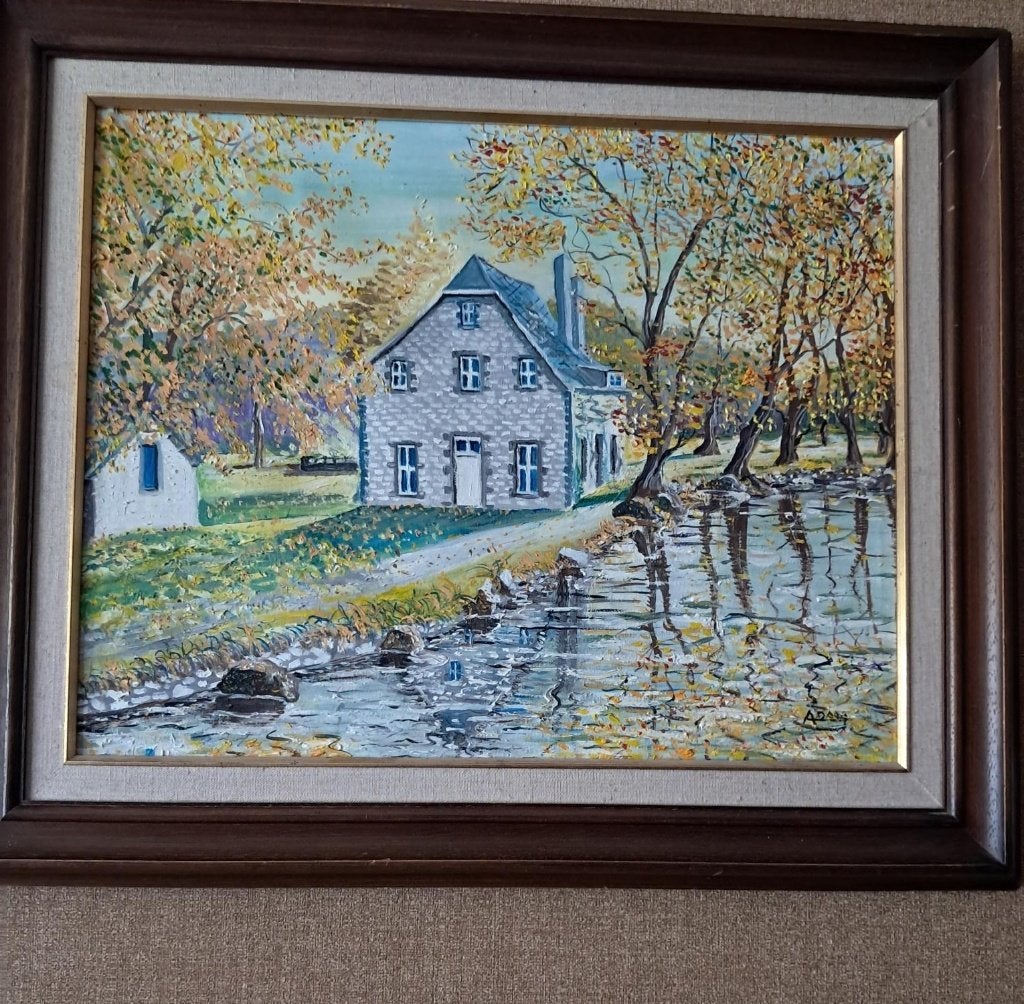 Peinture sur toile encadrée par artisan, 50 – 75, Gebruikt, Oorspronkelijke maker, Ophalen of Verzenden