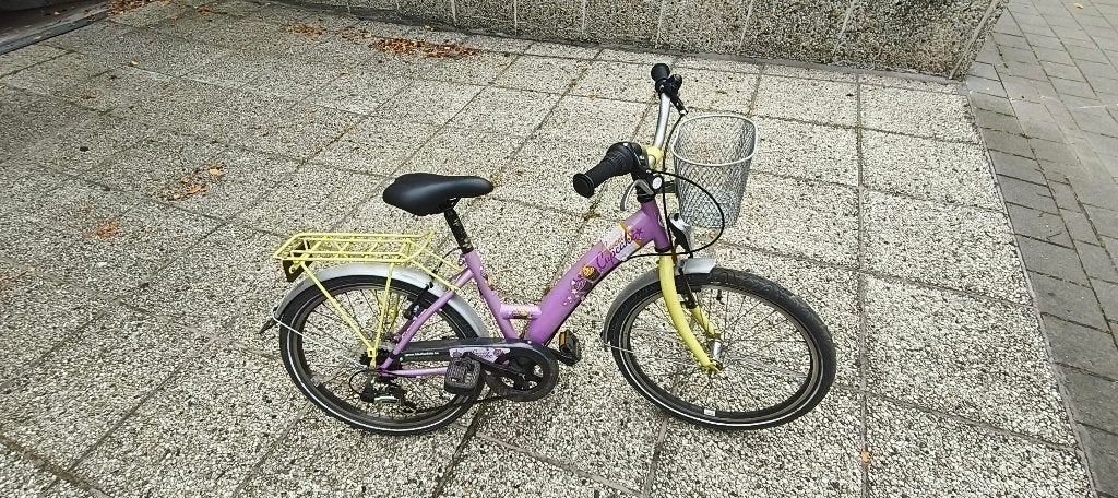 Velo fille 22 pouces 6 Vitesses - Pour enfant de 7 à 10ans, Vélos & Vélomoteurs, Enlèvement, Utilisé, Frein sur jante, 20 pouces ou plus
