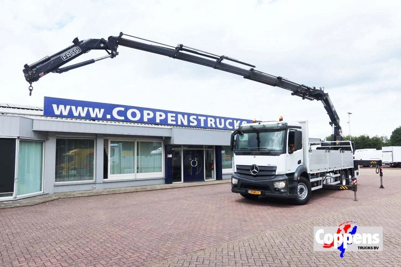 Mercedes-Benz Antos 2830 Kraanwagen open Laadbak Fassi F295, Auto's, Vrachtwagens, Automaat, Wit, Mercedes-Benz, Bedrijf