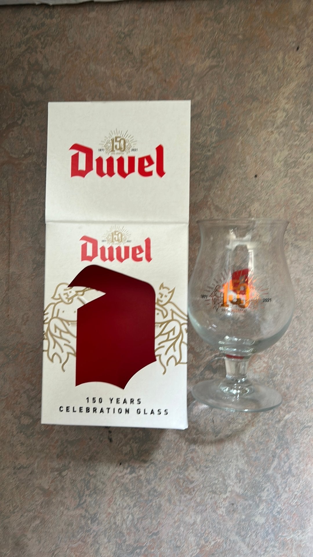 Verre à bière Duvel 150 ans de Duvel Moortgat., Collections, Enlèvement, Comme neuf