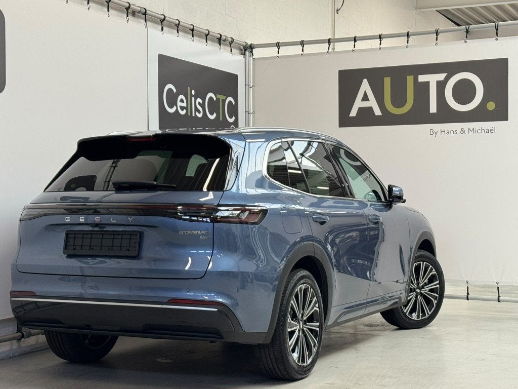 Geely Starray EM-i Max+ TOPUITVOERING – 29,8 kWh – 136 KM EL, Auto's, Overige Auto's, Dealer onderhouden, Parkeerassistent, Blauw