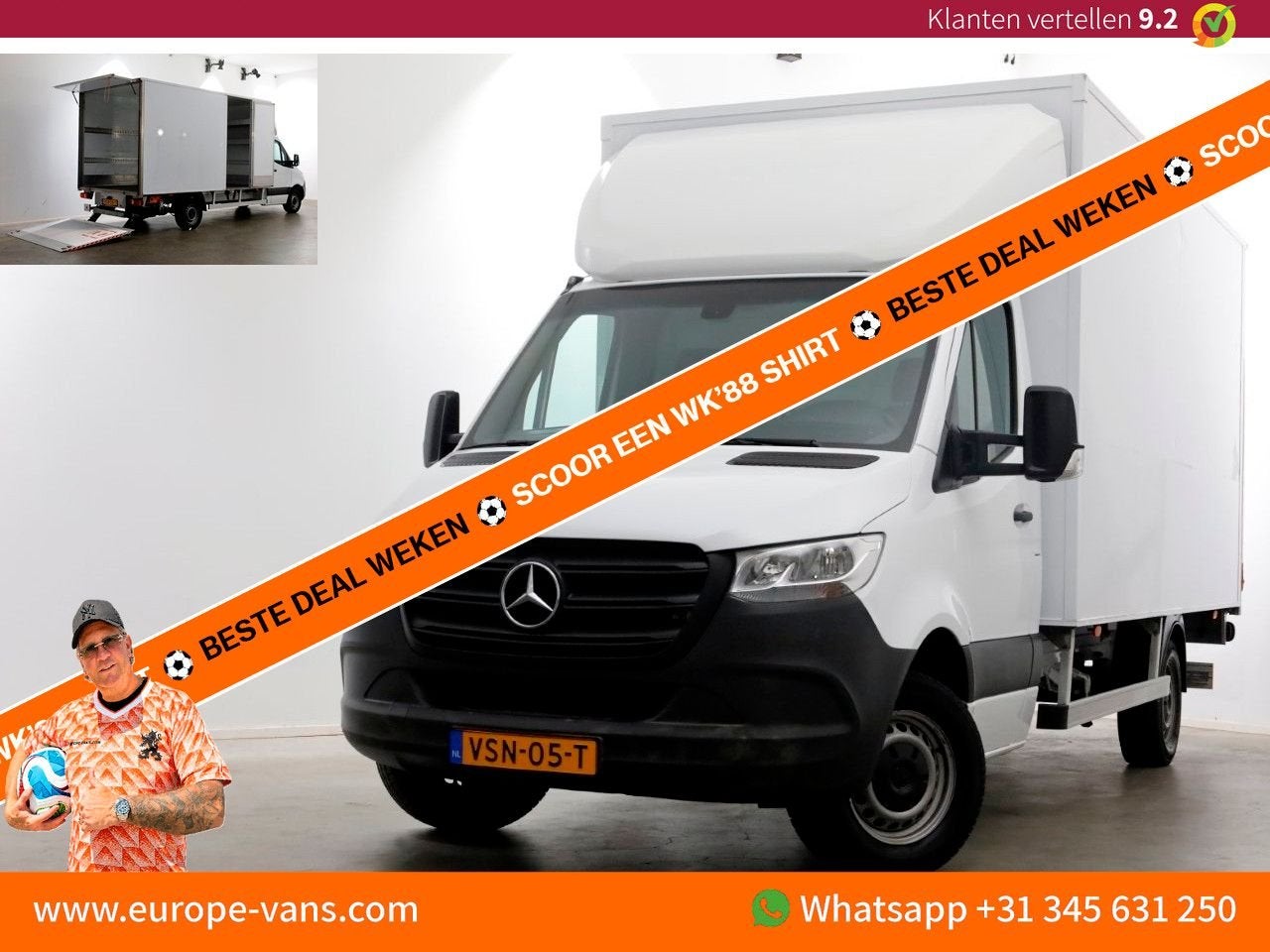 Mercedes-Benz Sprinter 315 CDI 150pk 9G Automaat Bakwagen me, Auto's, Automaat, Wit, Mercedes-Benz, Bedrijf