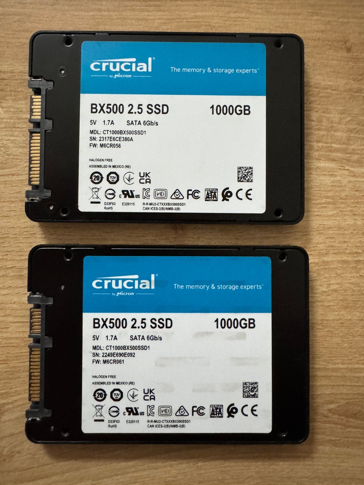 Deux ssd sata 1to neuf, Computers en Software, Harde schijven, Ophalen of Verzenden, Nieuw, SATA, SSD
