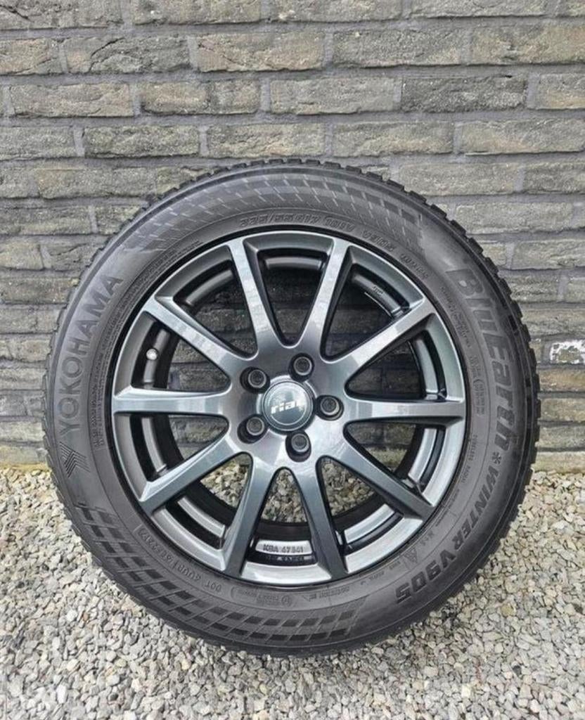 17' winterset YOKOHAMA op antraciete RIAL velgen (OPEL) !!!, Auto-onderdelen, Banden en Velgen, Banden en Velgen, Winterbanden