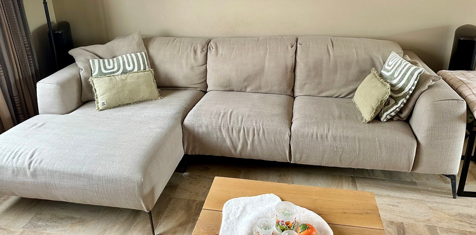 Hoekzetel, Huis en Inrichting, Zetels | Complete zithoeken, Ophalen, Gebruikt, Stof