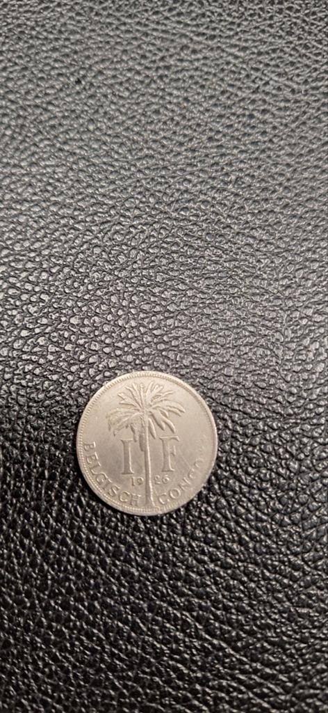 Belgisch congo 1 frank 1926 Vl., Postzegels en Munten, Munten | Afrika, Ophalen of Verzenden