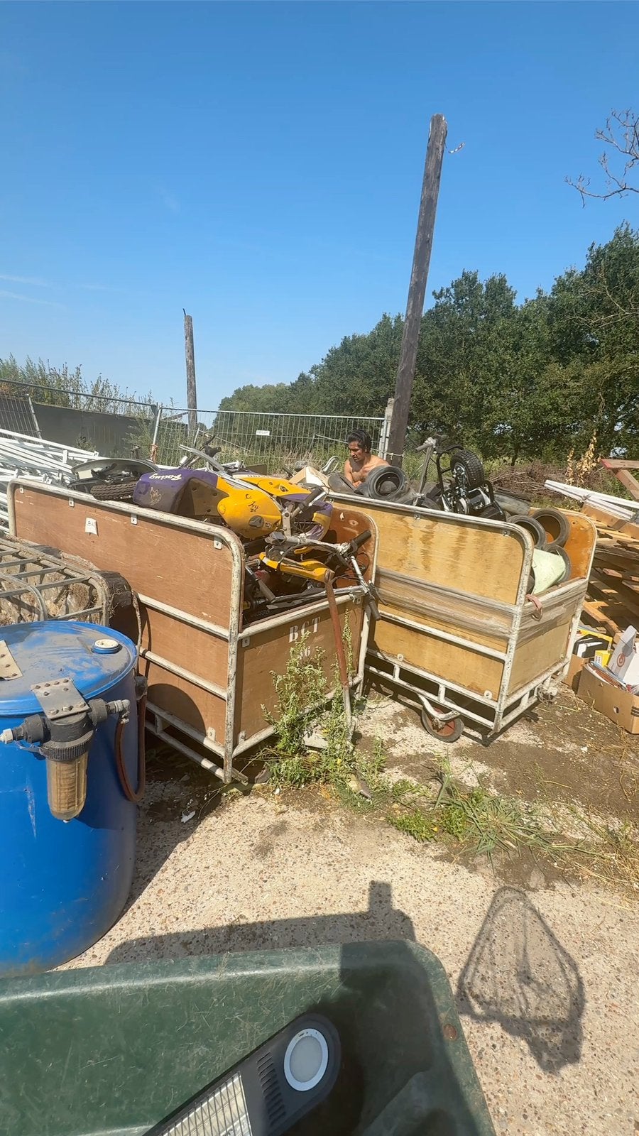 Oud ijzer brommers werfhek staal paal, Doe-het-zelf en Bouw, Ophalen, IJzer