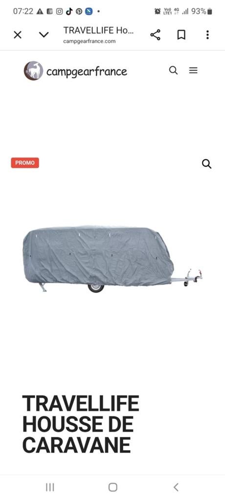 Bache protection caravane, Enlèvement ou Envoi