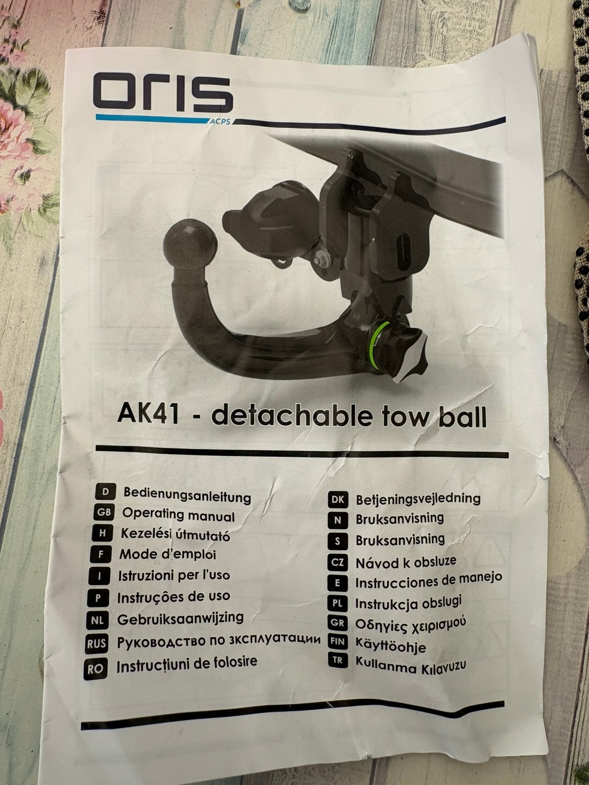 Rotule d'attelage amovible ORIS AK41neuf Avec clés et notice, Auto-onderdelen, Ophalen, Nieuw