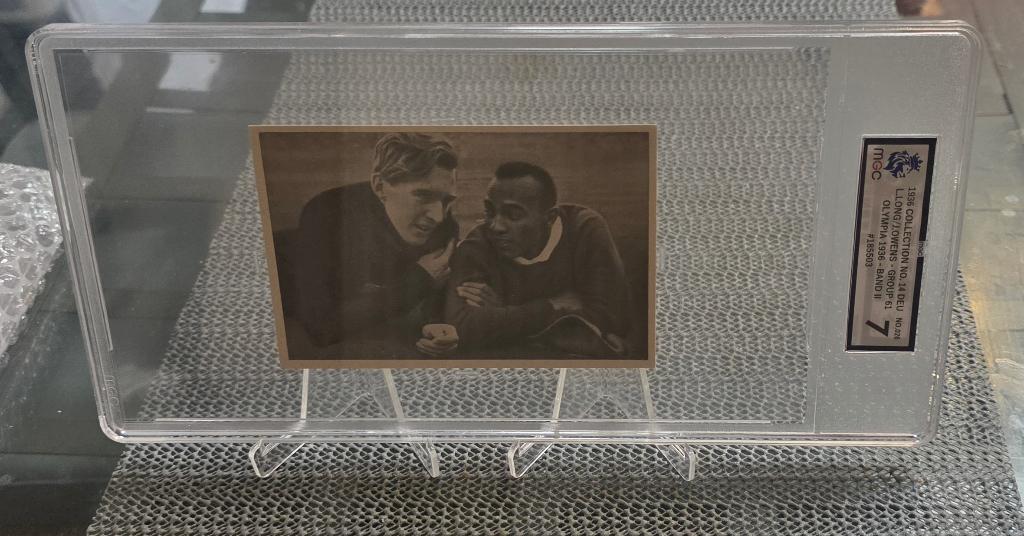 GEEN PSA+GEEN Panini+Jesse Owens+Luz Long+Berlijn 1936+MGC, Ophalen of Verzenden, Zo goed als nieuw, Plaatje
