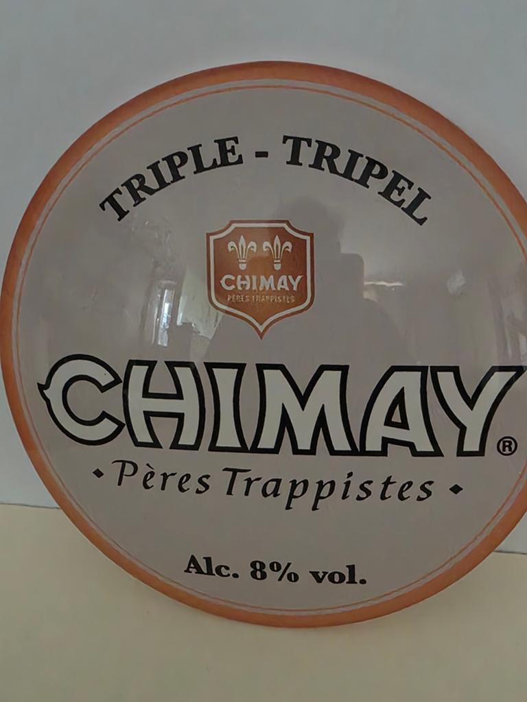 Magnifique macaron de pompe a bière  Chimay  triple, Collections, Enlèvement ou Envoi